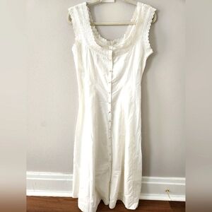 Doen white cotton dress, size M